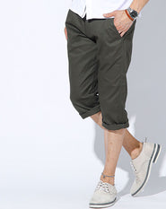 ストレッチツイル素材チノカラークロップドパンツ