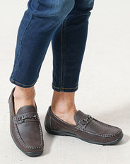 PUレザービットローファー