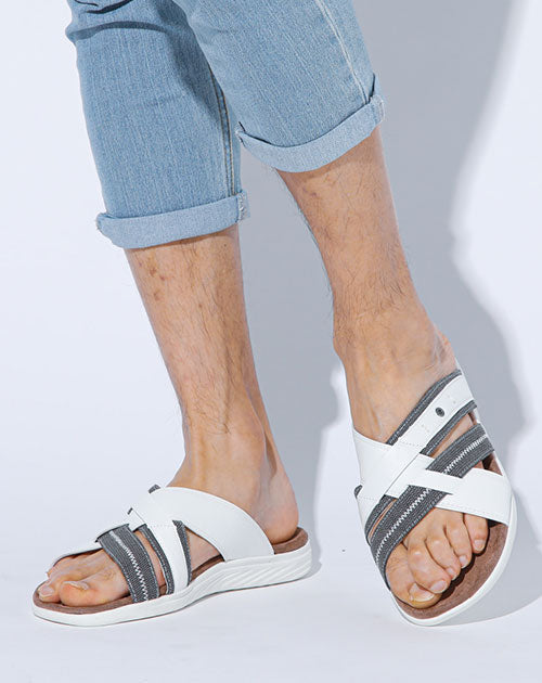 PUレザークロスベルトサンダル