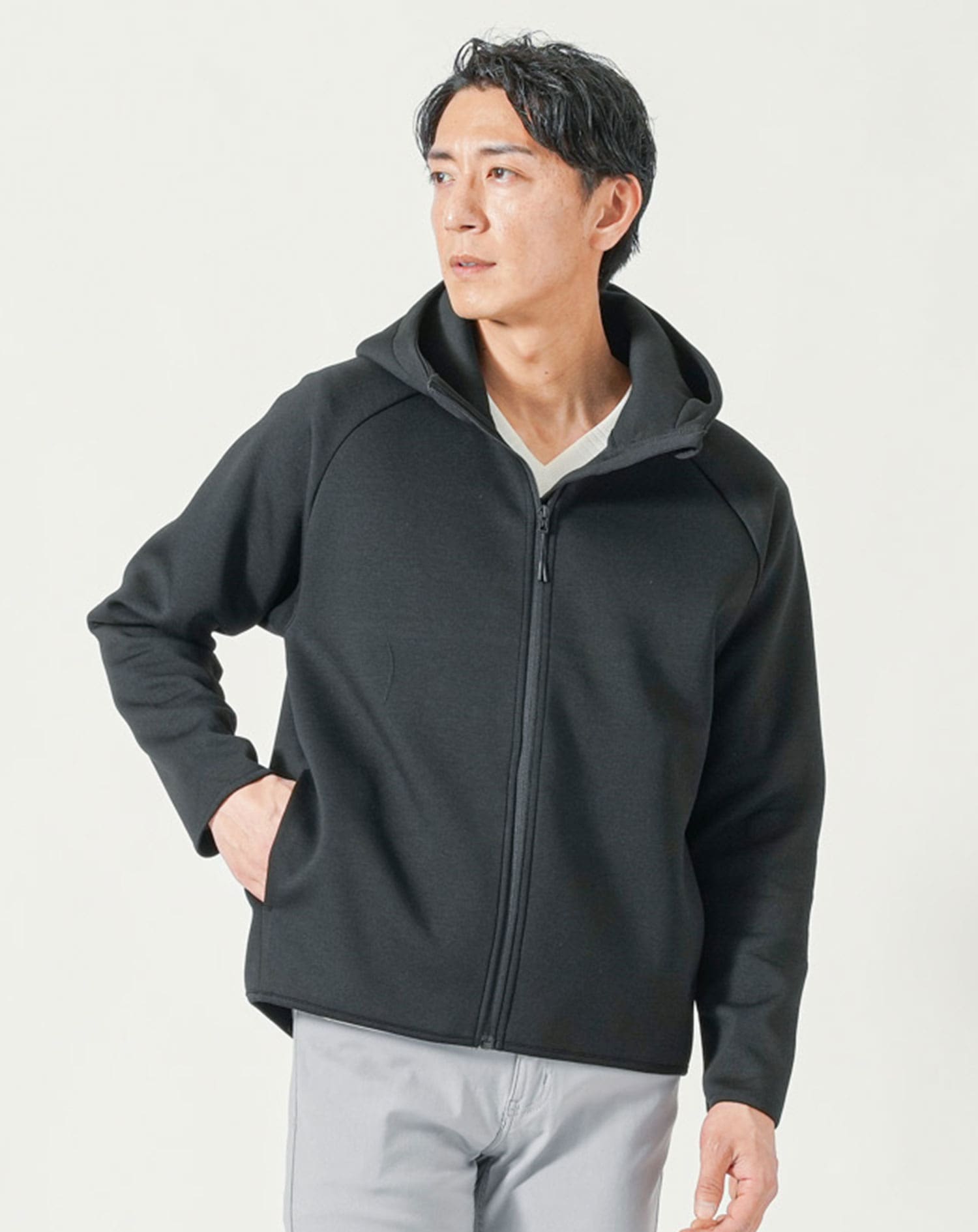 v12 ショートジャケット パーカー 防風 ダンボールニット ストレッチ v12 ショートジャケット パーカー 防風 ダンボールニット