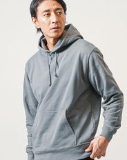 裏パイルスウェット長袖プルオーバーパーカー