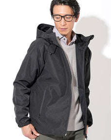 防風撥水ラグランスリーブスポーティシェルパーカー