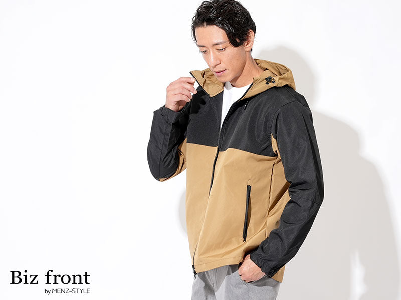 マウンテンパーカー シェルパーカー メンズ 防風撥水 ジップ