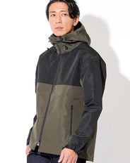 防風撥水スイッチカラーマウンテンジップシェルパーカー Biz