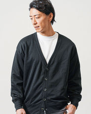 無地ダンボールカットVネックカーディガン