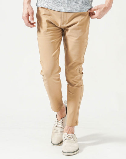 接触冷感スーパーストレッチスキニーテーパードアンクルチノパンツ