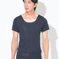 Tシャツ専用インナー　汗取りパット付きカットオフUネック短半袖Tシャツ