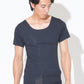 Tシャツ専用インナー　汗取りパット付きカットオフUネック短半袖Tシャツ