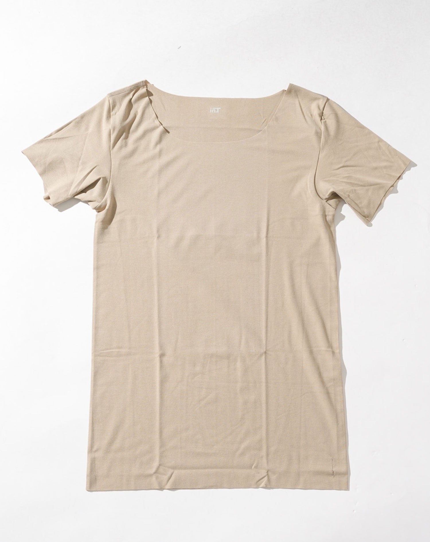 Tシャツ専用インナー　汗取りパット付きカットオフUネック短半袖Tシャツ