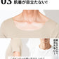 Tシャツ専用インナー　汗取りパット付きカットオフUネック短半袖Tシャツ