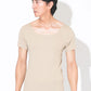 Tシャツ専用インナー　汗取りパット付きカットオフUネック短半袖Tシャツ