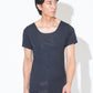 Tシャツ専用インナー　汗取りパット付きカットオフUネック短半袖Tシャツ