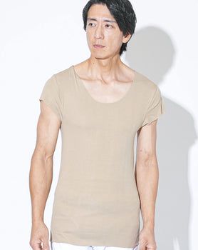 ちくぽこ対策・汗取りパット付きカットオフUネックTシャツ専用インナー