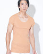 Tシャツ専用インナー　汗取りパット付きカットオフUネックノースリーブ・半袖Tシャツ