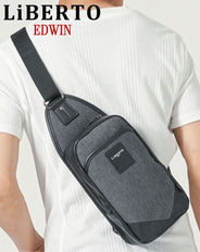 リベルトエドウィン(LiBERTO EDWIN)杢ヘリンボーンボディバッグ