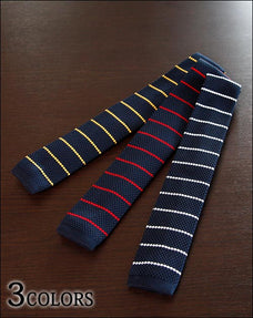 カラフルボーダーニットタイ　Biz