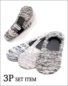 杢柄インステップソックス３Pセット