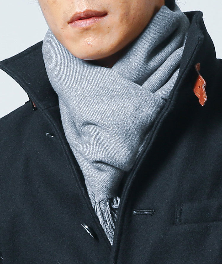 日本製シンプルデザイン無地マフラー