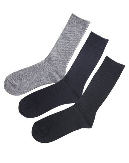 靴下 3足1000円 日本製メンズ無地リブソックス 3足