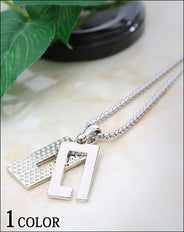 ダブルプレートデザインネックレス