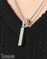 プレート×リングデザインネックレス