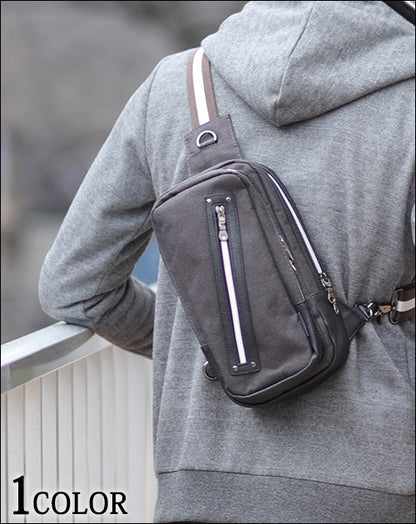 ジップデザインボディバッグ