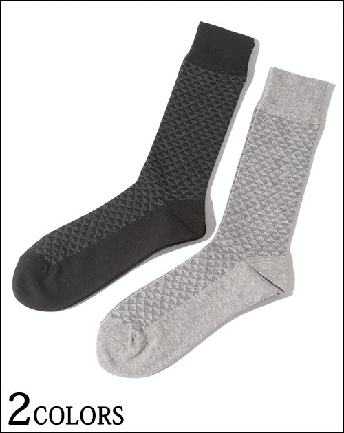 スケール柄リブソックス 日本製
