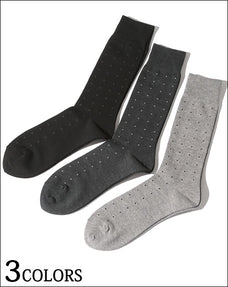 ドット柄リブソックス 日本製