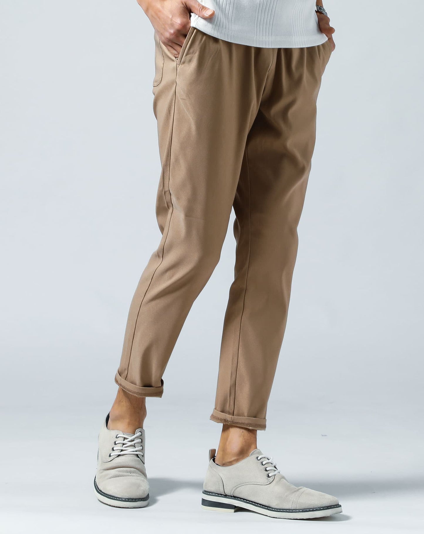 体型隠せる接触冷感スキニーストレッチアンクルパンツ