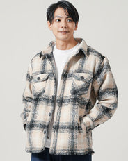 30代向け/オーバーサイズCPO長袖チェックシャツジャケット