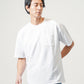 30代メンズ夏の3点コーデセット　白半袖無地Tシャツ×白半袖デザインTシャツ×ブリーチアンクルデニムパンツ
