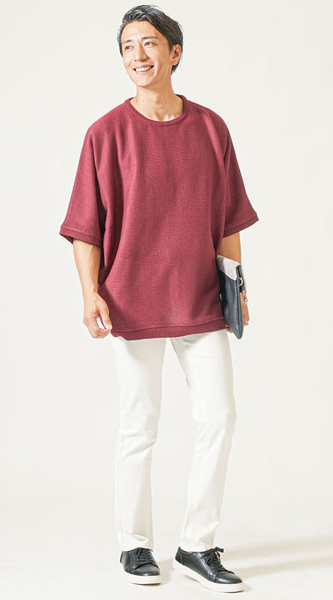 ダサいと言われないメンズにおすすめの白パンツコーデ例