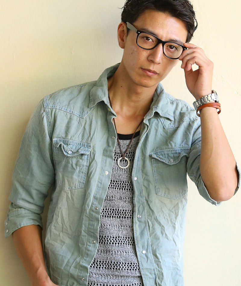 デニムシャツ メンズ おしゃれ カジュアル コーデ ブランド 40代 50代