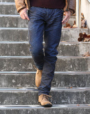 色落ち加工美シルエットデニムパンツ 日本製