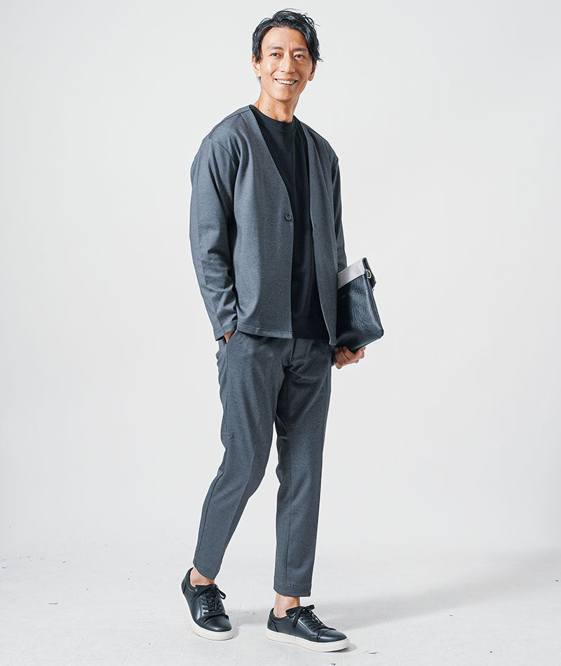 セオリー｜未使用 ドローストリング テーパードスラックス 洗濯可 ストレッチ 洗濯機で洗える スラックス メンズ シワになりにくい ストレッチ