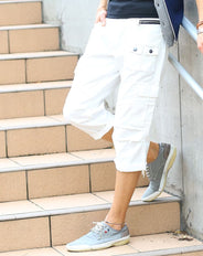 うっすら千鳥格子ストレッチ9ポケットクロップドパンツ