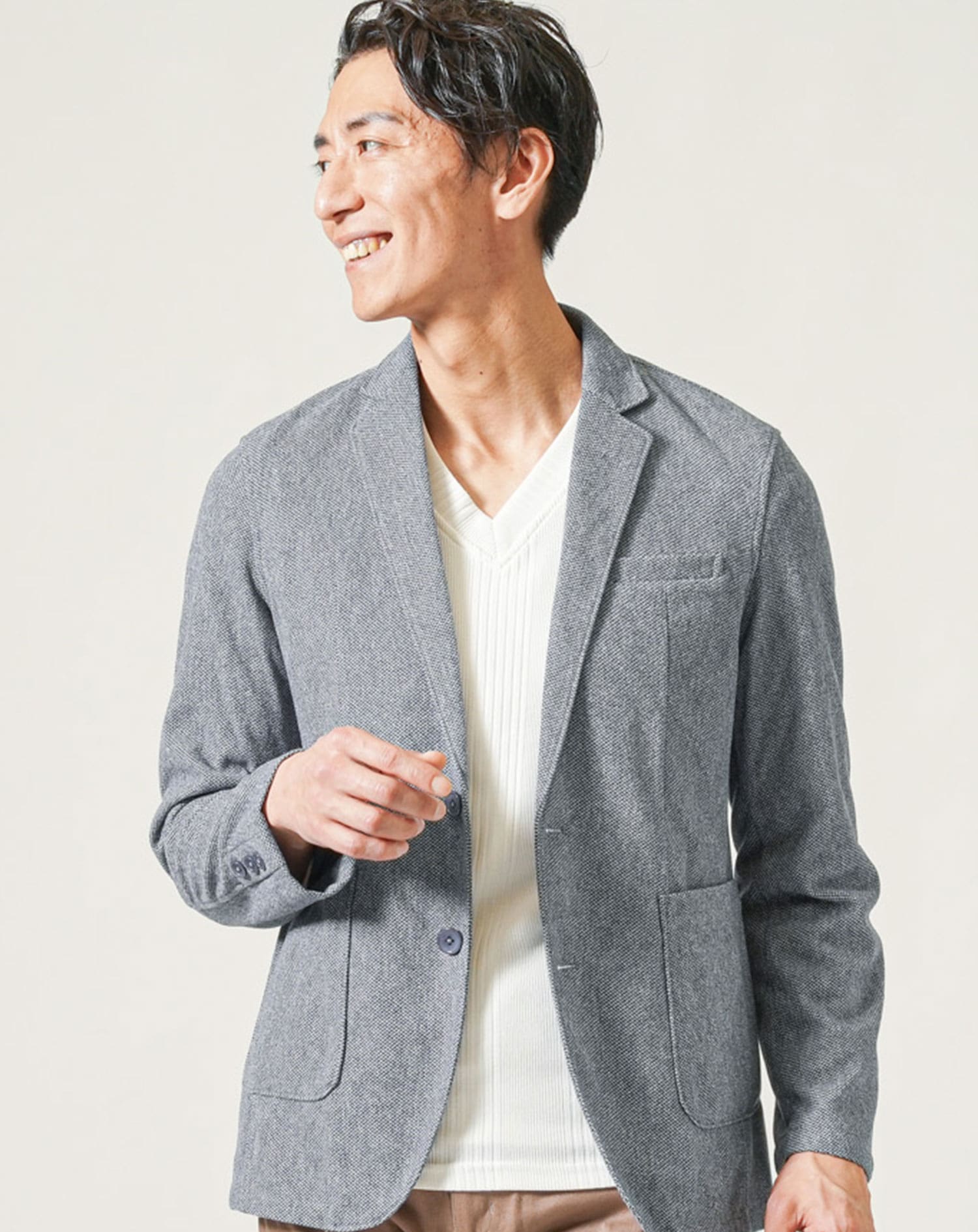 洗濯機で洗えるウォッシャブルメンズテーラードジャケット