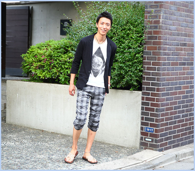 「７分袖カットジャケット」×「プリントカットソー」２枚セット