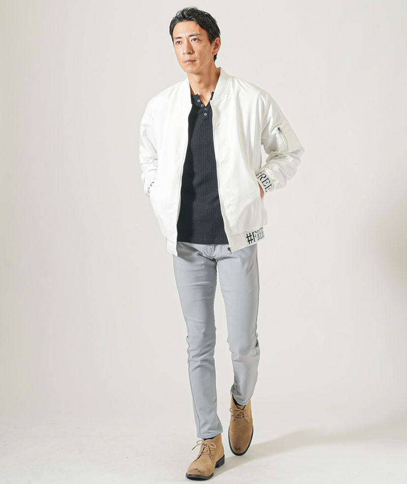 英字リブジャガードMA-1ジャケット