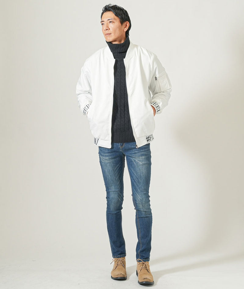 英字リブジャガードMA-1ジャケット