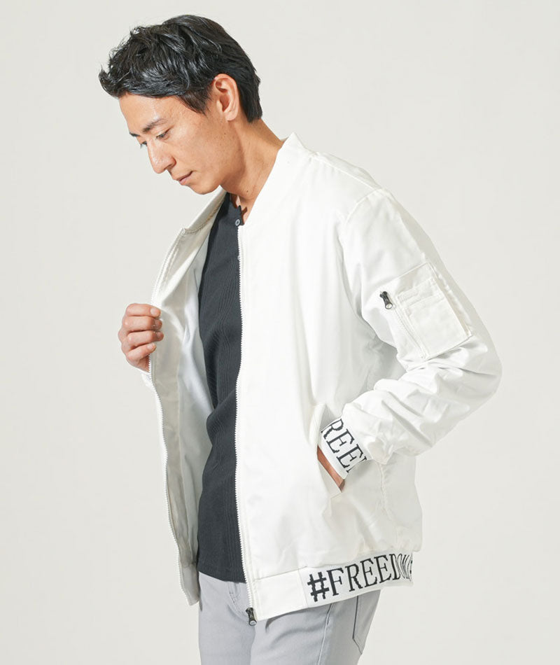 英字リブジャガードMA-1ジャケット