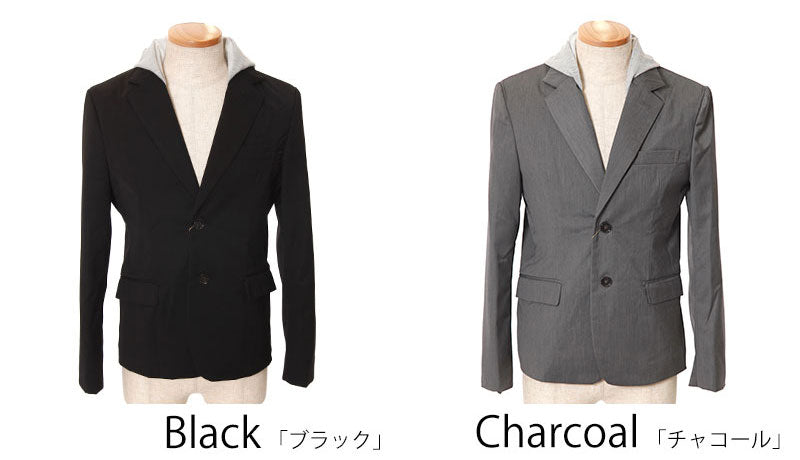 フード付き美シルエット2ボタンテーラードジャケット