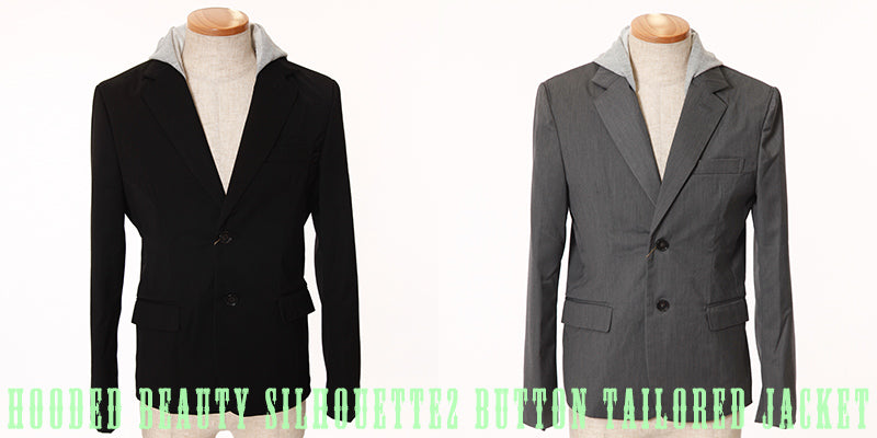 フード付き美シルエット2ボタンテーラードジャケット