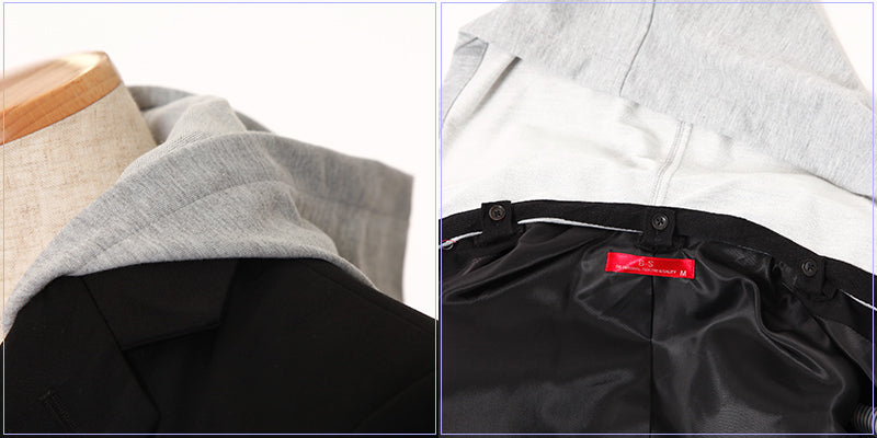 フード付き美シルエット2ボタンテーラードジャケット