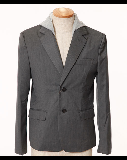 フード付き美シルエット2ボタンテーラードジャケット