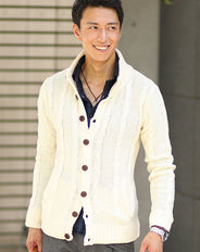 スタンドカラーニットアウター