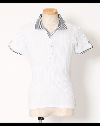 ストライプデザインポロシャツ