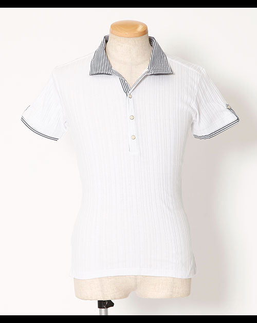 ストライプデザインポロシャツ