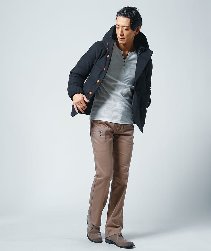 ランダムテレコ編みVネック長袖 ２枚セット