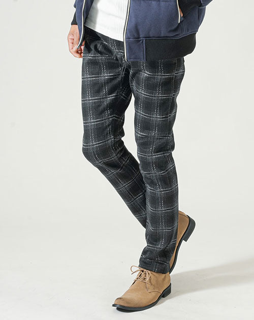 裏フリース極暖スリム見えパンツ